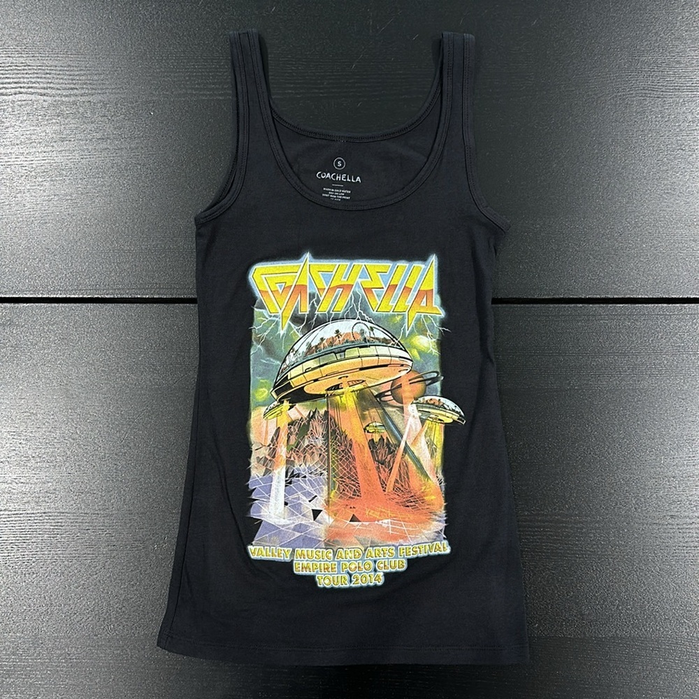 Coachella 2014 Tank Top with Artist Design and Artist Lineup - S